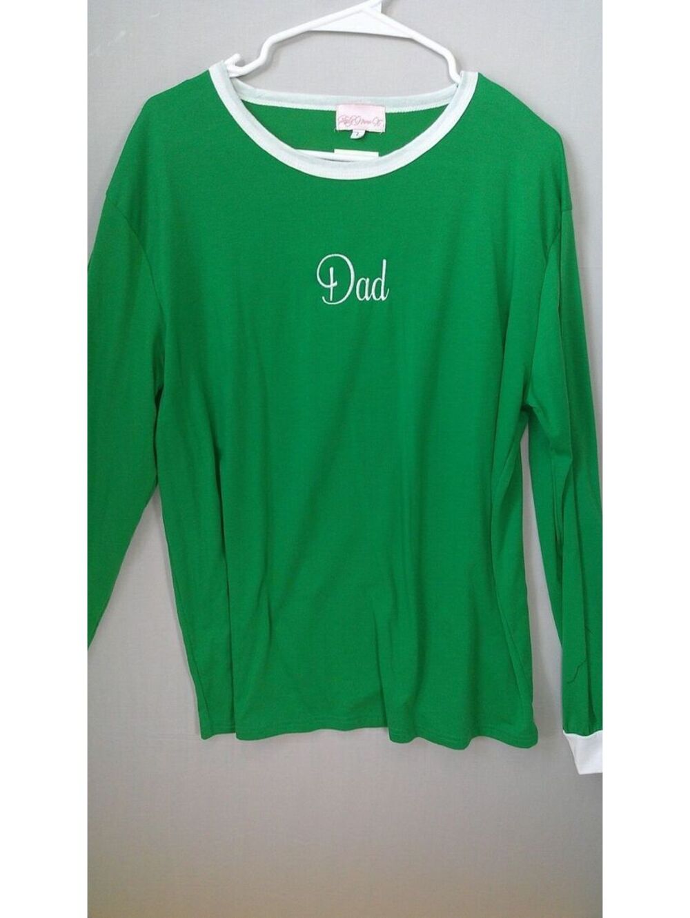 DAD Green Christmas Pajama Top